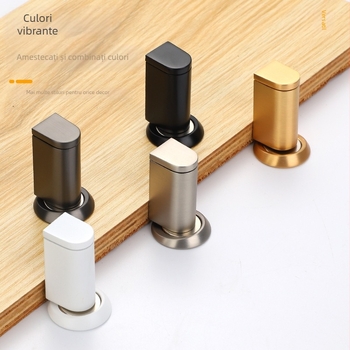 Stop de ușă cu aspirație ascunsă pe podea, magnet puternic, montaj pe podea, acționare automată, aliaj de zinc, placare electrolitică