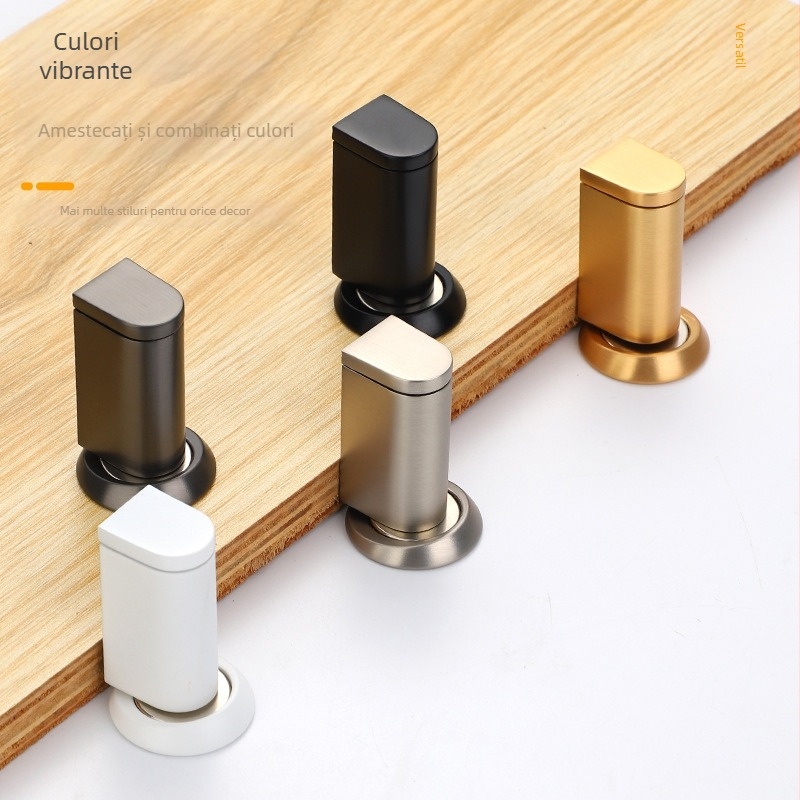 Stop de ușă cu aspirație ascunsă pe podea, magnet puternic, montaj pe podea, acționare automată, aliaj de zinc, placare electrolitică