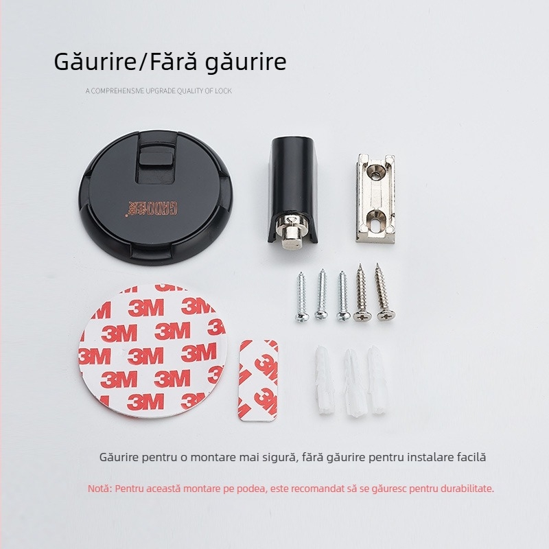 DX013 Opritor de ușă cu aspirație la podea, aliaj de zinc, placare electrolitică, montaj pe podea, înălțime mărită