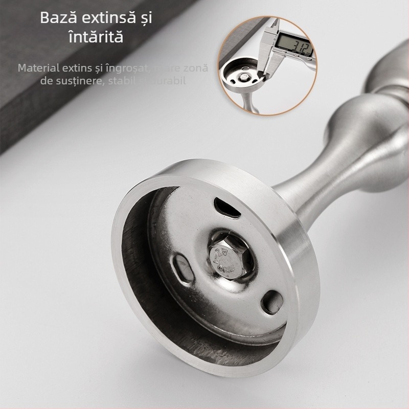 304 oțel inoxidabil, opritor de ușă cu magneți, montaj pe perete, finisaj periat