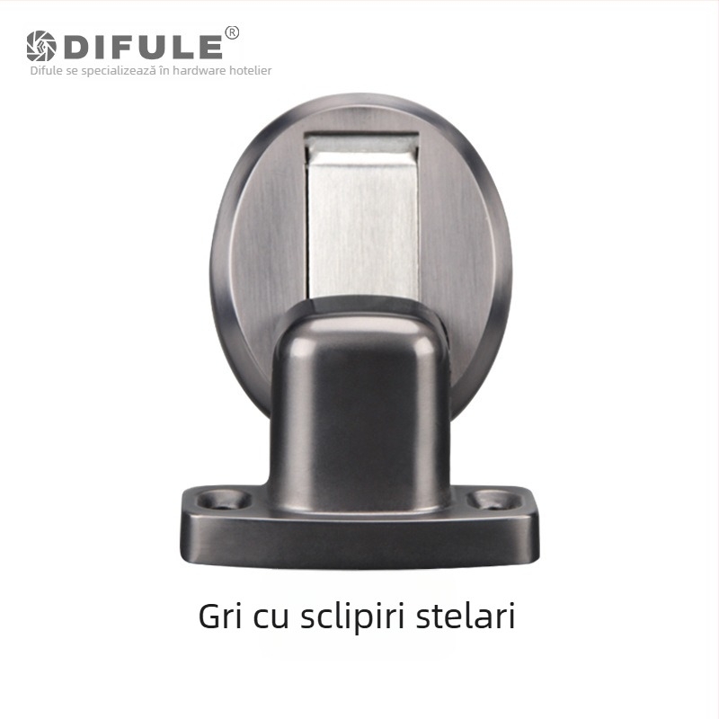 Stopper de ușă DFL-P008C, aliaj de zinc, electroplacare, montaj pe podea, tip: stopper de ușă