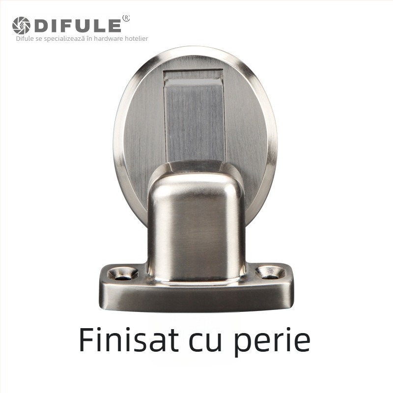 Stopper de ușă DFL-P008C, aliaj de zinc, electroplacare, montaj pe podea, tip: stopper de ușă