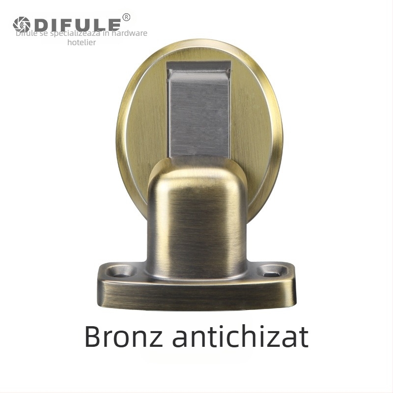 Stopper de ușă DFL-P008C, aliaj de zinc, electroplacare, montaj pe podea, tip: stopper de ușă