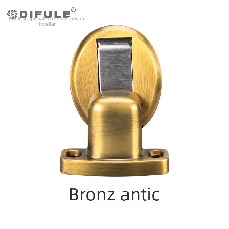 Stopper de ușă DFL-P008C, aliaj de zinc, electroplacare, montaj pe podea, tip: stopper de ușă