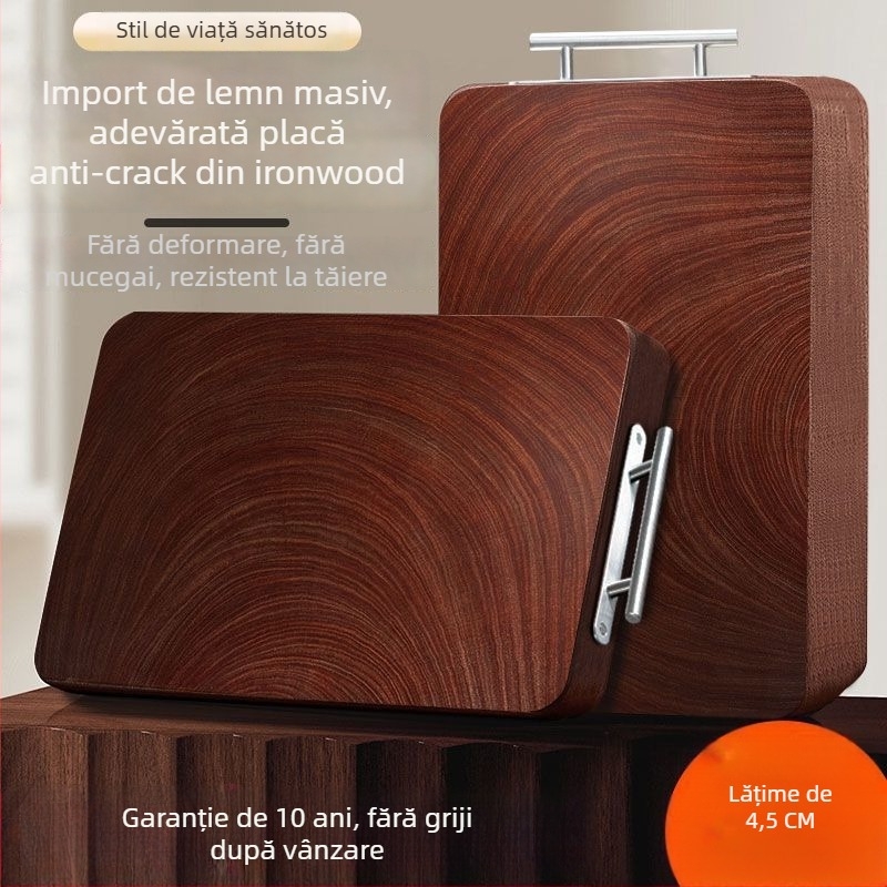 Tocător pătrat, din metal și lemn, rezistent la mucegai, stil simplu și modern.