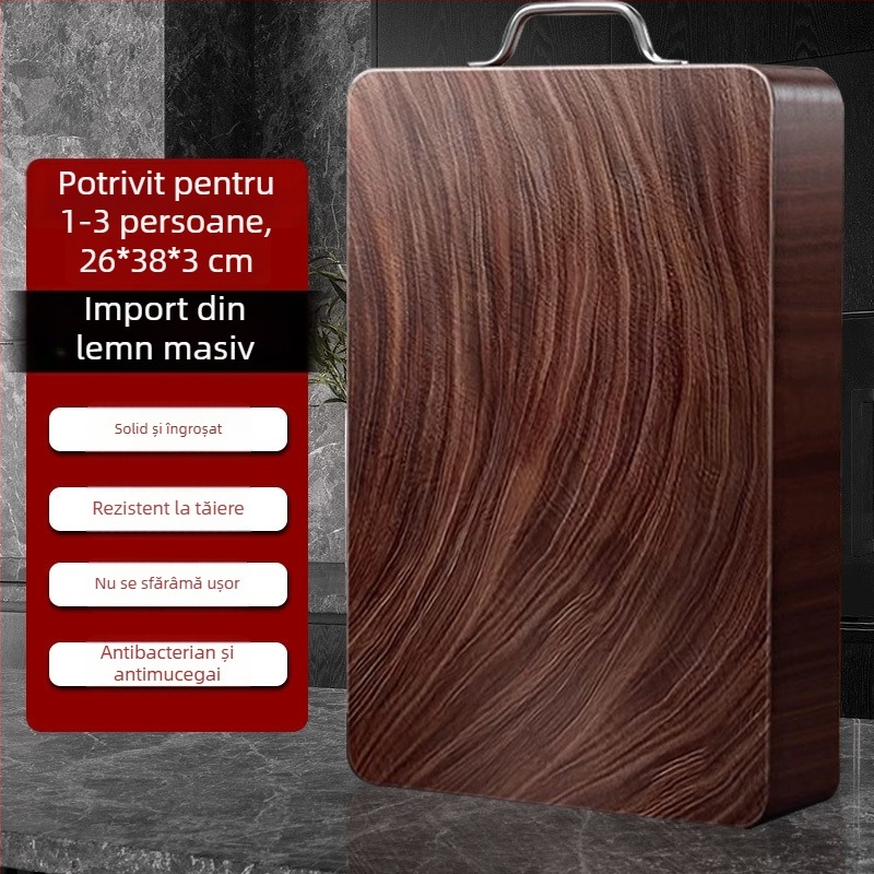 Tocător pătrat, din metal și lemn, rezistent la mucegai, stil simplu și modern.