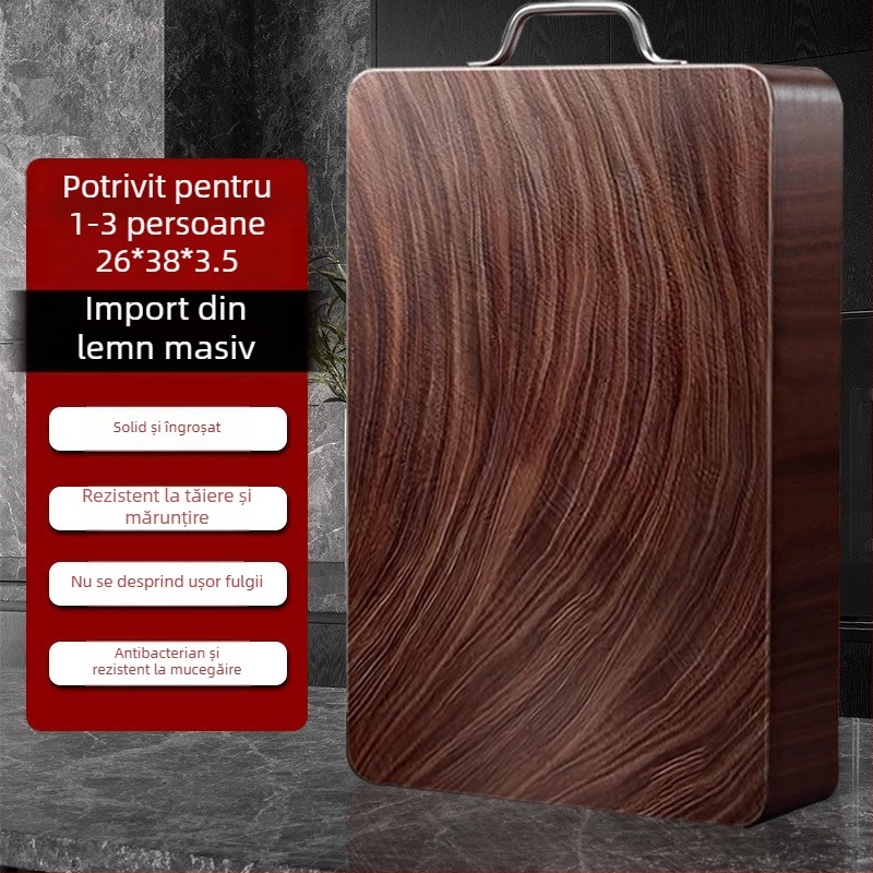 Tocător pătrat, din metal și lemn, rezistent la mucegai, stil simplu și modern.