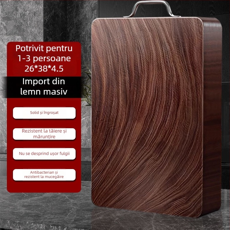 Tocător pătrat, din metal și lemn, rezistent la mucegai, stil simplu și modern.