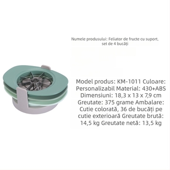 Set de tăietori pentru fructe: tăietor de mere, extractor pentru sâmburi de mango și tăietor de roșii; oțel inoxidabil; Origine: Yangjiang