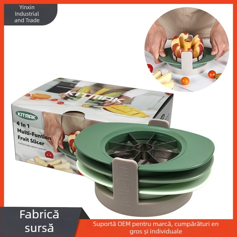 Set de tăietori pentru fructe: tăietor de mere, extractor pentru sâmburi de mango și tăietor de roșii; oțel inoxidabil; Origine: Yangjiang