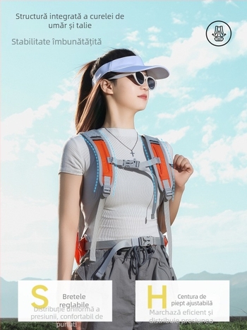 Rucsac outdoor cu două bretele – ultraușor din nylon, unisex, compatibil cu laptop de 14 inch, pentru drumeții, alpinism și călătorii