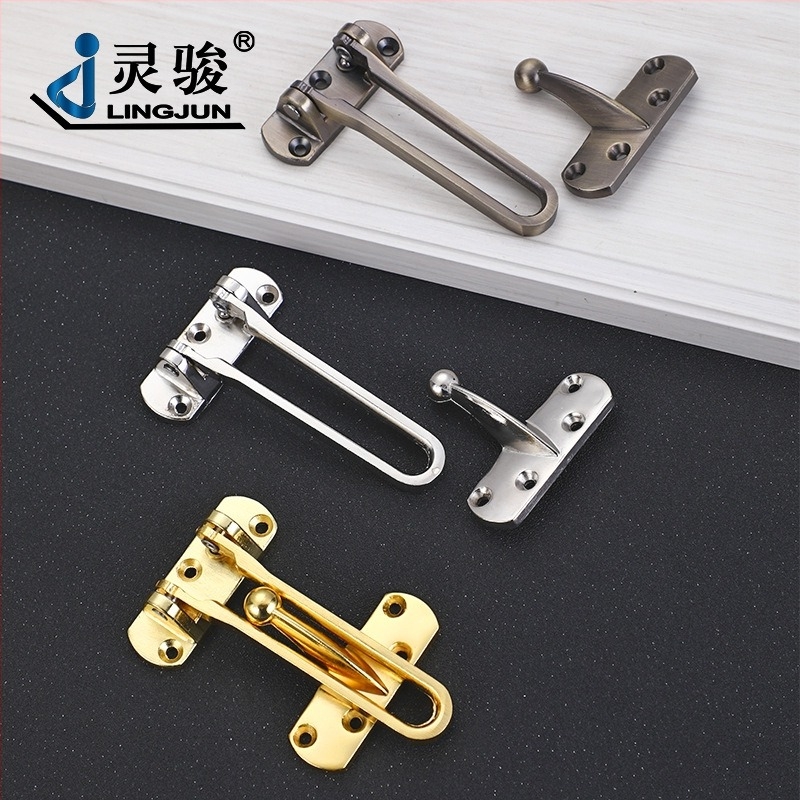 Cuplă ușă din aliaj de zinc, model anti-blocare, finisaj electroplacat cu textură trasă cu sârmă, stil modern minimalist