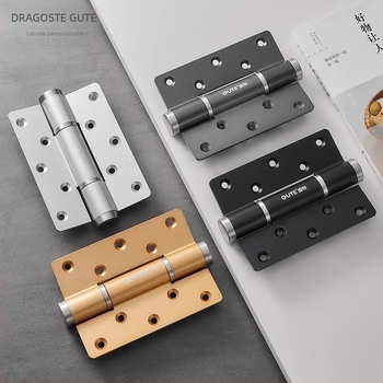 Închizător de balamale pentru ușă invizibilă, amortizor hidraulic, revenire cu arc, aluminiu anodizat