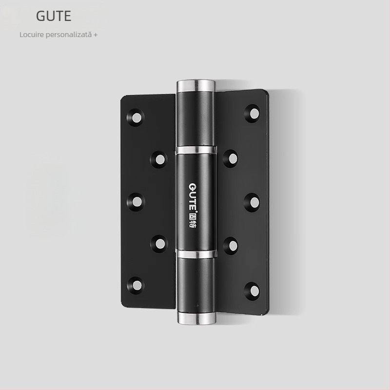 Închizător de balamale pentru ușă invizibilă, amortizor hidraulic, revenire cu arc, aluminiu anodizat