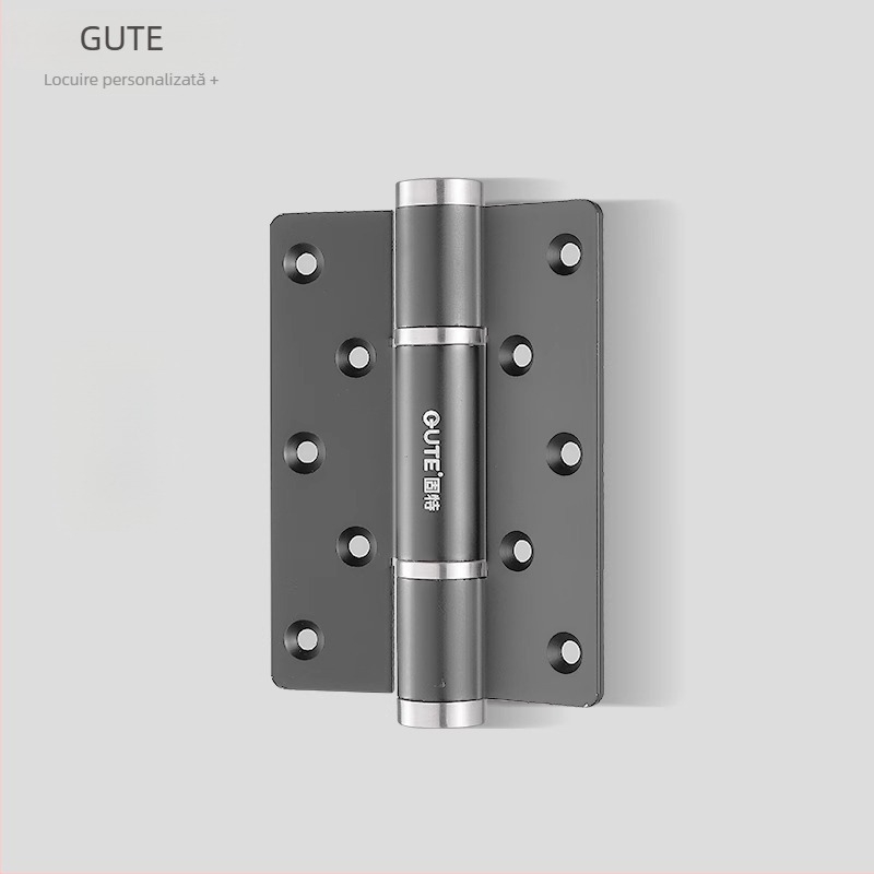 Închizător de balamale pentru ușă invizibilă, amortizor hidraulic, revenire cu arc, aluminiu anodizat