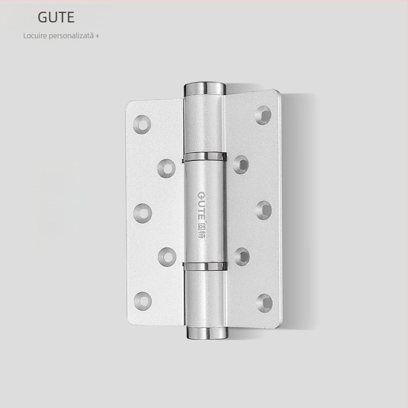 Închizător de balamale pentru ușă invizibilă, amortizor hidraulic, revenire cu arc, aluminiu anodizat