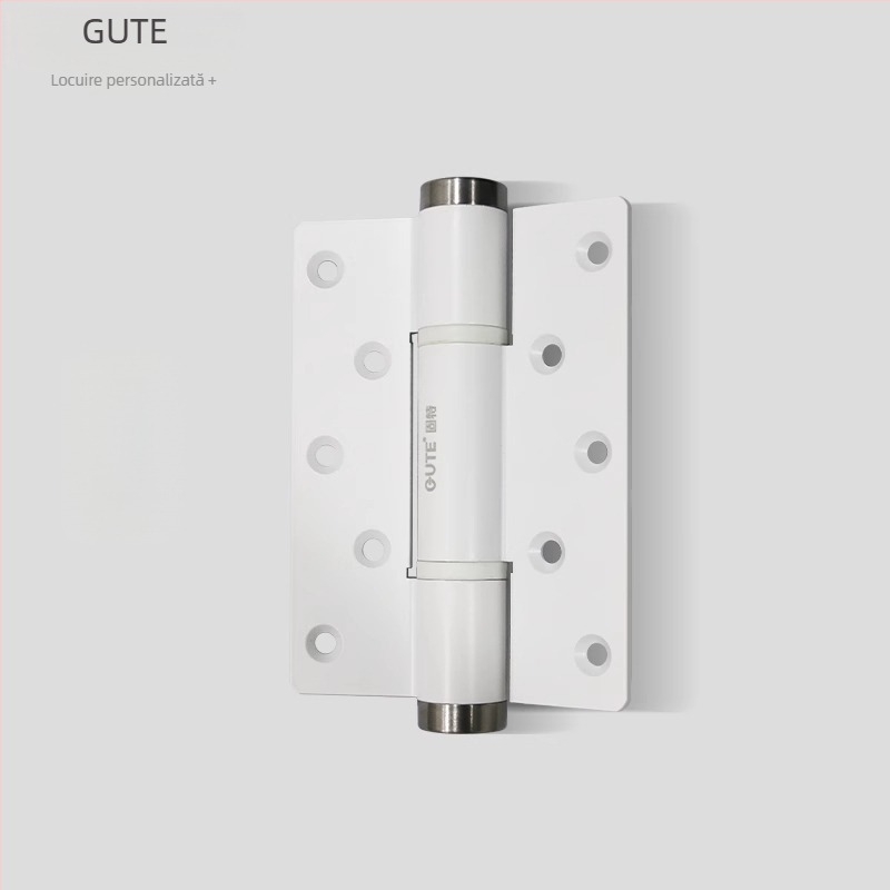 Închizător de balamale pentru ușă invizibilă, amortizor hidraulic, revenire cu arc, aluminiu anodizat