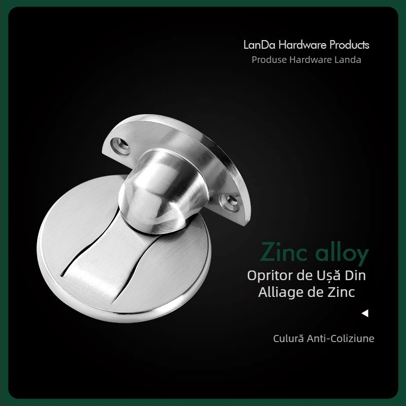 MX002 Opritor magnetic pentru ușă, din aliaj de zinc, fără găurire, montaj pe podea, structură ascunsă