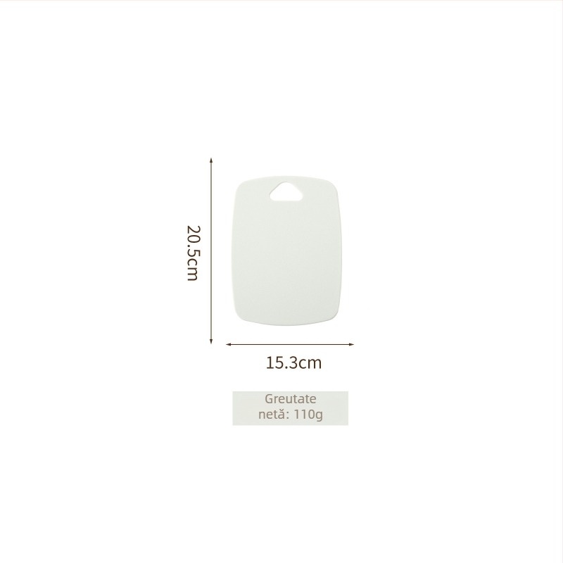 Tocător cu două fețe, set de trei bucăți din plastic, pentru fructe și hrana bebelușilor, antibacterian, stil modern minimalist.