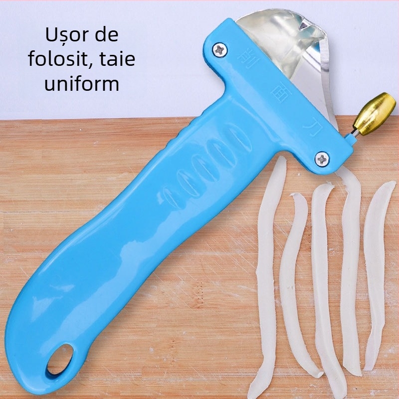 Cuțit pentru tăiței cu lame late și înguste, oțel inoxidabil, Kitchen qiaoda, instrument de bucătărie lucrat manual, design modern minimalist