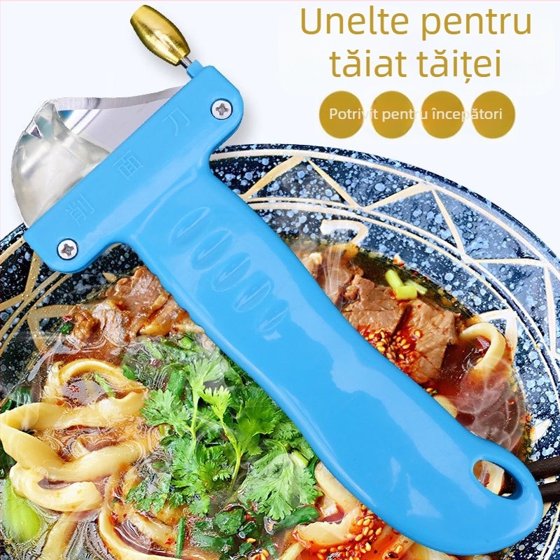 Cuțit pentru tăiței cu lame late și înguste, oțel inoxidabil, Kitchen qiaoda, instrument de bucătărie lucrat manual, design modern minimalist