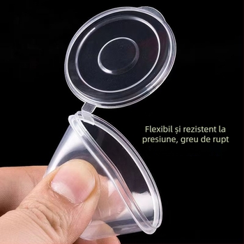 Fruct de pasiune: cupe de sos de unică folosință și cutie de ambalare pentru take-away, sigur pentru microunde, imprimare logo, personalizabil, PP alimentar