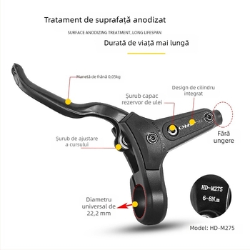 Manetă de frână hidraulică Yanhao TEKTRO M275 cu conductă de ulei pentru etrier disc