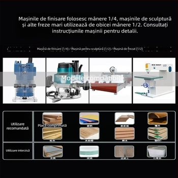 Freză pentru lemn cu fund rotund – canelare, finisare și gravură cu lamă sferică