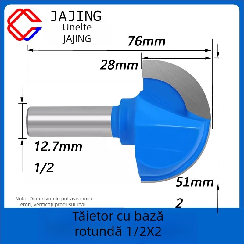 Freză pentru lemn cu fund rotund – canelare, finisare și gravură cu lamă sferică