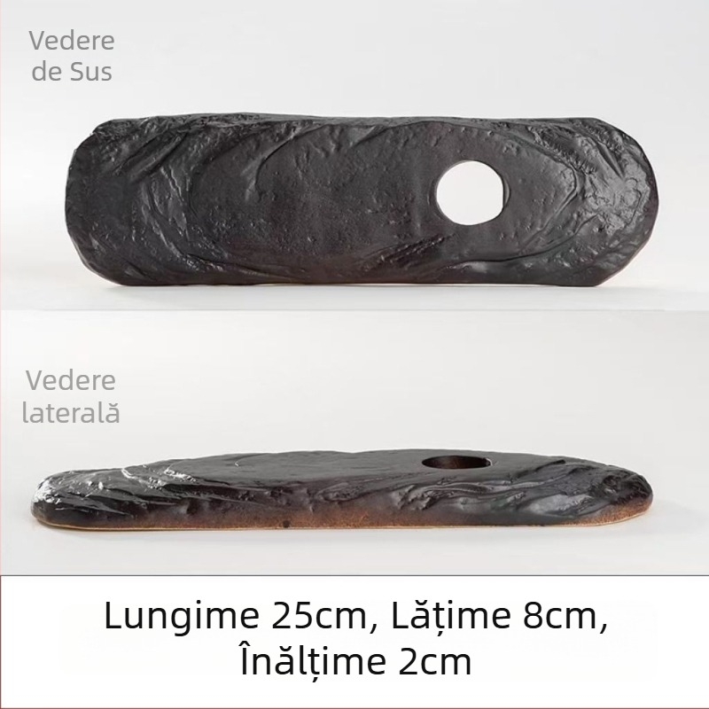 Vas ceramic cu apă curgătoare pentru acvariu, suprafață glazurată, realizat manual, stil clasic, circulație și oxigenare