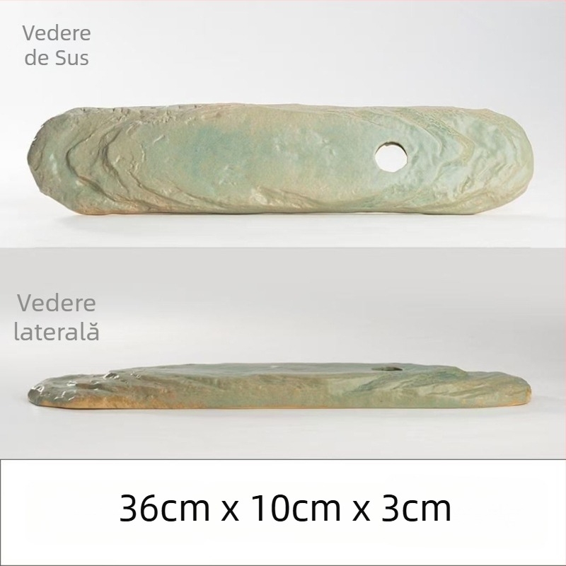 Vas ceramic cu apă curgătoare pentru acvariu, suprafață glazurată, realizat manual, stil clasic, circulație și oxigenare