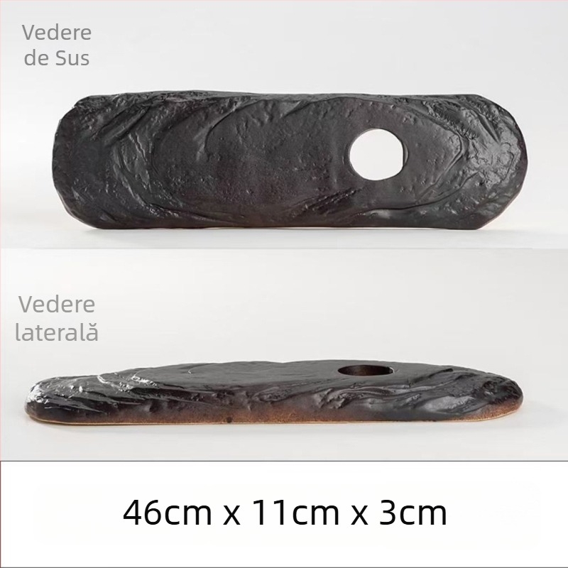 Vas ceramic cu apă curgătoare pentru acvariu, suprafață glazurată, realizat manual, stil clasic, circulație și oxigenare