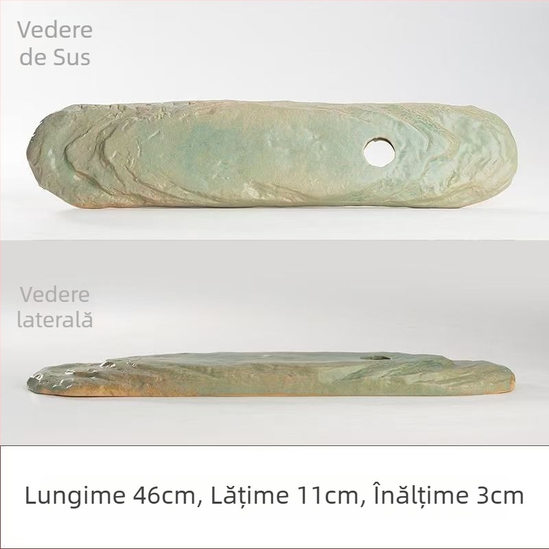 Vas ceramic cu apă curgătoare pentru acvariu, suprafață glazurată, realizat manual, stil clasic, circulație și oxigenare