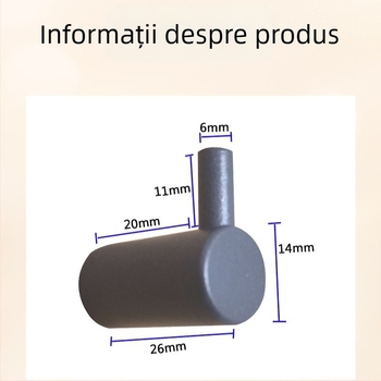Tengming cârlig unic din aliaj de aluminiu – cârlig metalic pentru perete, stil modern minimalist pentru bucătărie și baie, capacitate 3-5 kg