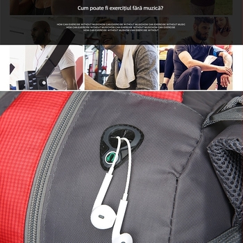 Rucsac de drumeție unisex, nylon, curele cu pernă de aer, căptușeală poliester, pentru sporturi în aer liber