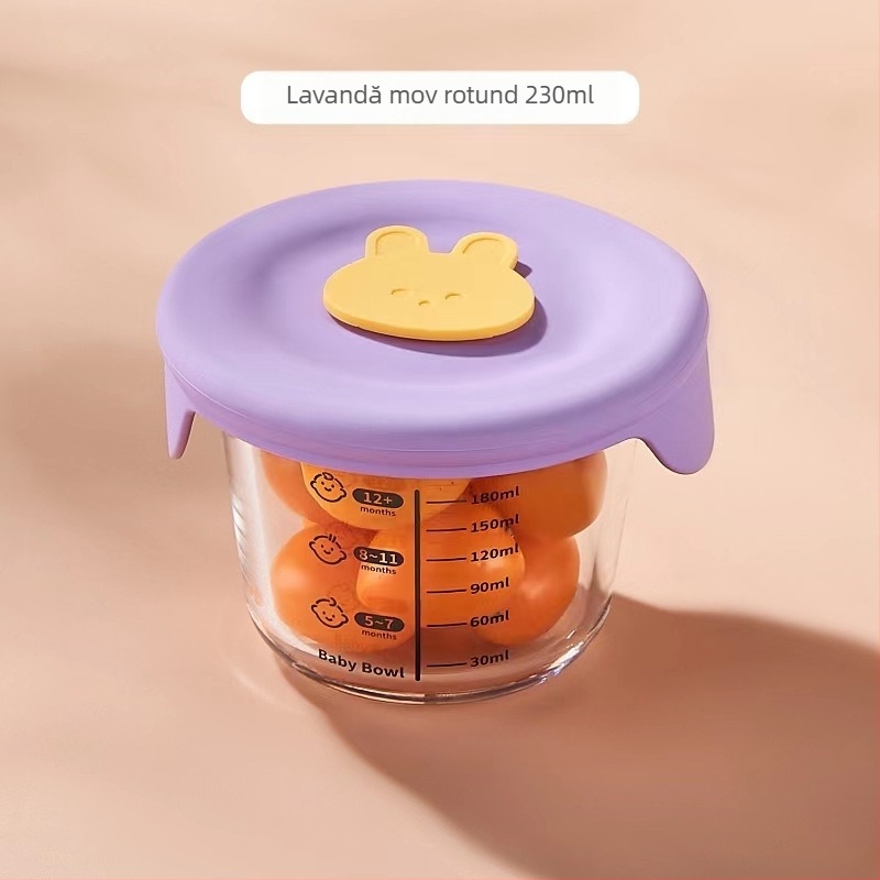 Set de boluri din sticlă pentru hrana bebelușilor – 60 piese, pentru alimentația complementară, bol cu aburi pentru ouă, pentru copii de peste 3 luni