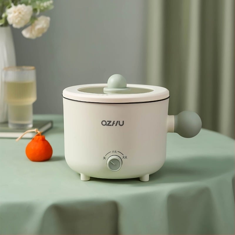 Oală electrică de gătit pentru 2–3 persoane, recipient interior din oțel inoxidabil, control mecanic, încălzire prin bază, capacitate de până la 2 L