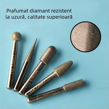 Cap de șlefuit diamant pentru plăci ceramice și gravură pe jad, cap de șlefuit electric din aliaj de emery, granulație fină