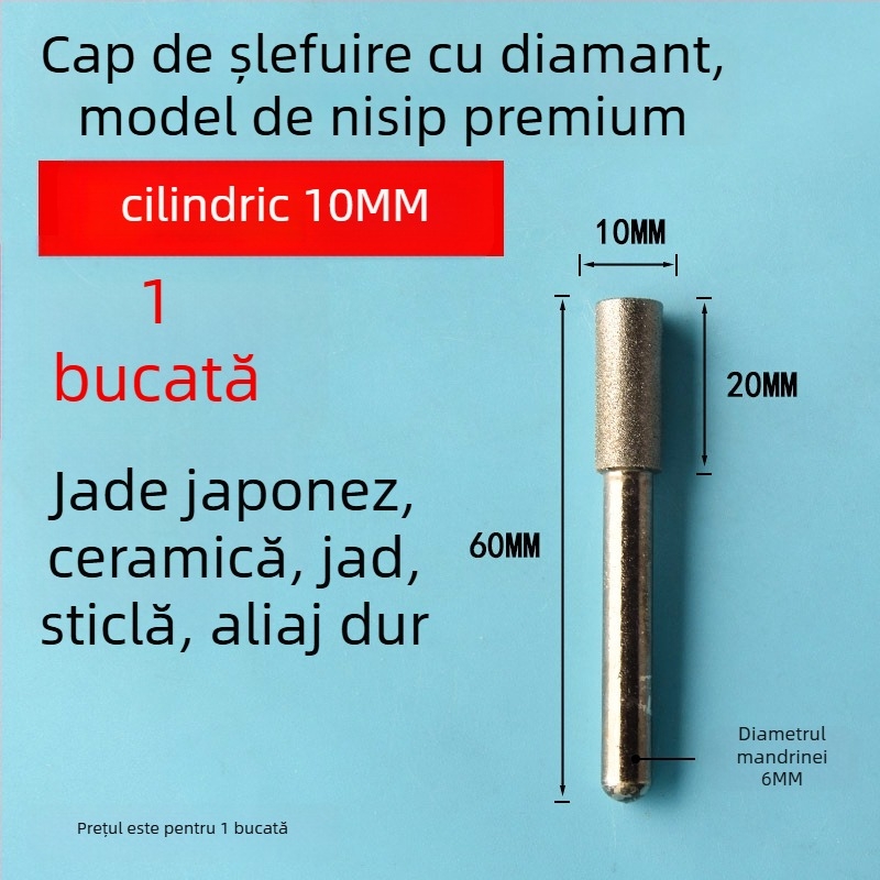 Cap de șlefuit diamant pentru plăci ceramice și gravură pe jad, cap de șlefuit electric din aliaj de emery, granulație fină