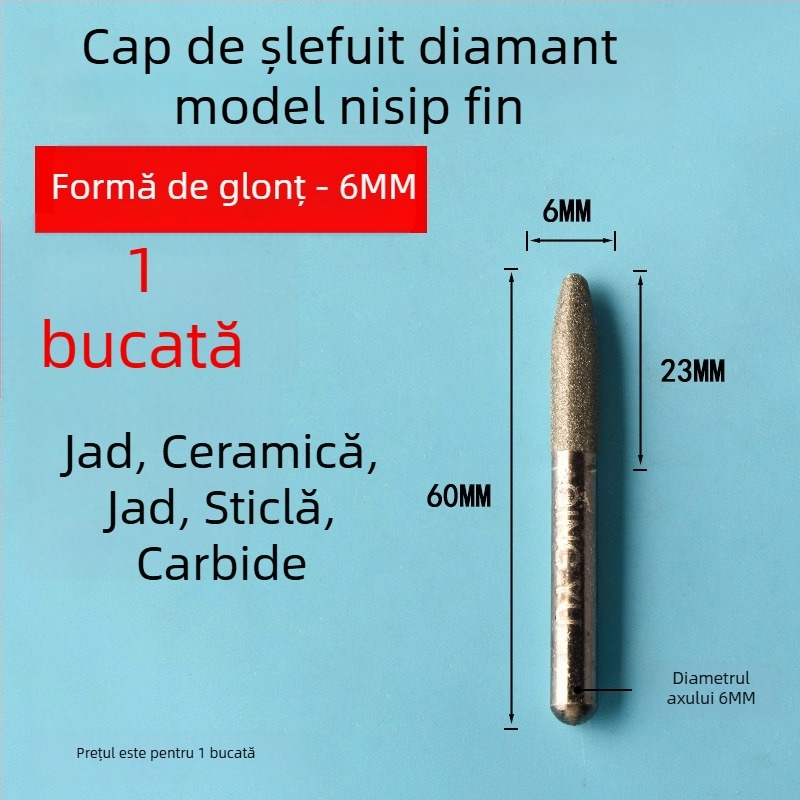 Cap de șlefuit diamant pentru plăci ceramice și gravură pe jad, cap de șlefuit electric din aliaj de emery, granulație fină