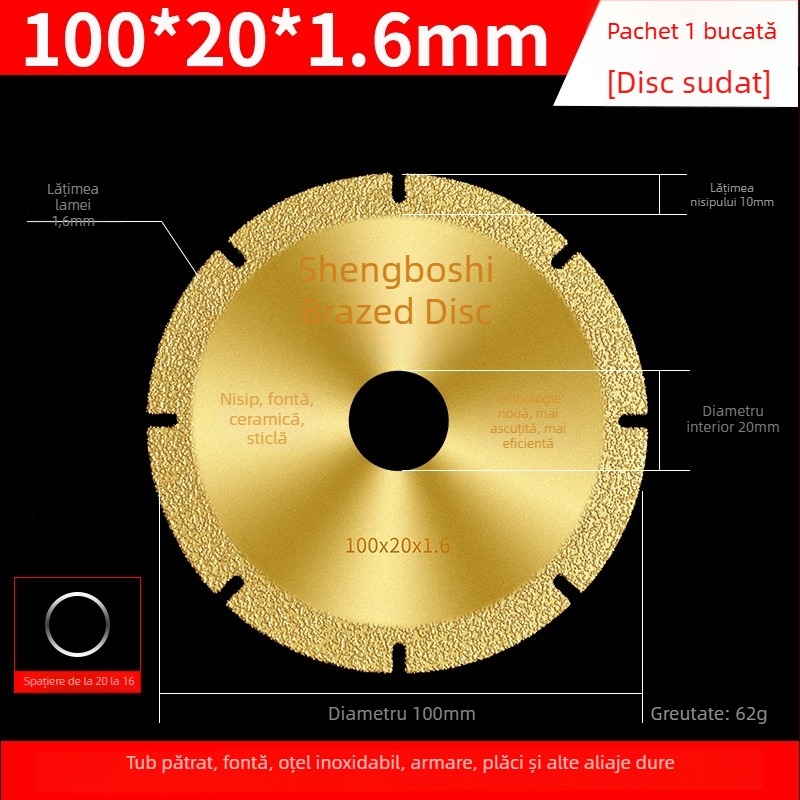 Disc de tăiere pentru polizor unghiular – disc diamantat pentru oțel inoxidabil, unghi din oțel, țevi pătrate și oțel filetat – San Platinum Lion