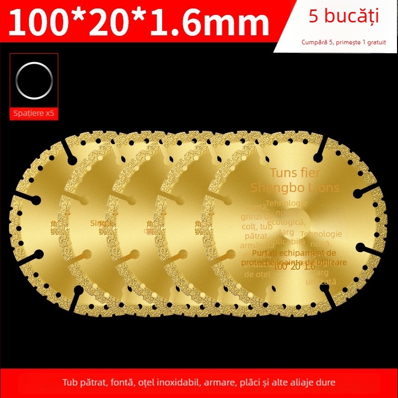 Disc de tăiere pentru polizor unghiular – disc diamantat pentru oțel inoxidabil, unghi din oțel, țevi pătrate și oțel filetat – San Platinum Lion