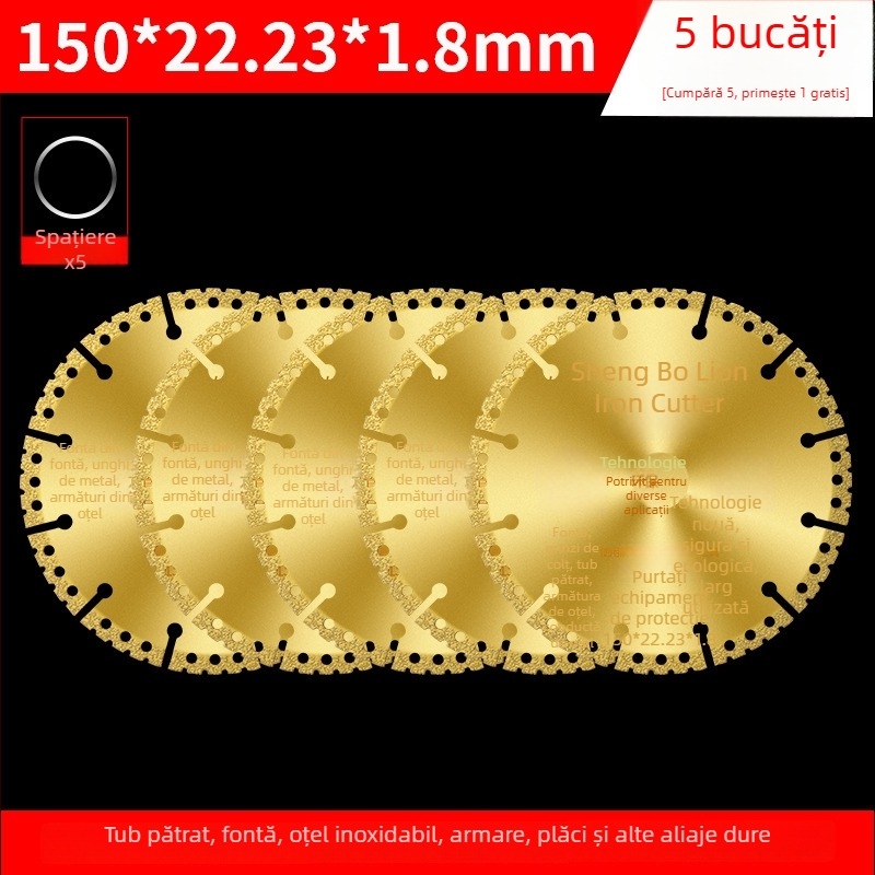 Disc de tăiere pentru polizor unghiular – disc diamantat pentru oțel inoxidabil, unghi din oțel, țevi pătrate și oțel filetat – San Platinum Lion