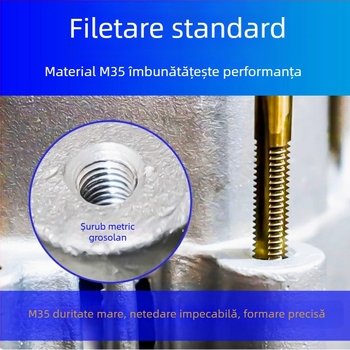 Tap de filetare din oțel inoxidabil pentru mașini — acoperire cu titan, conținut de cobalt