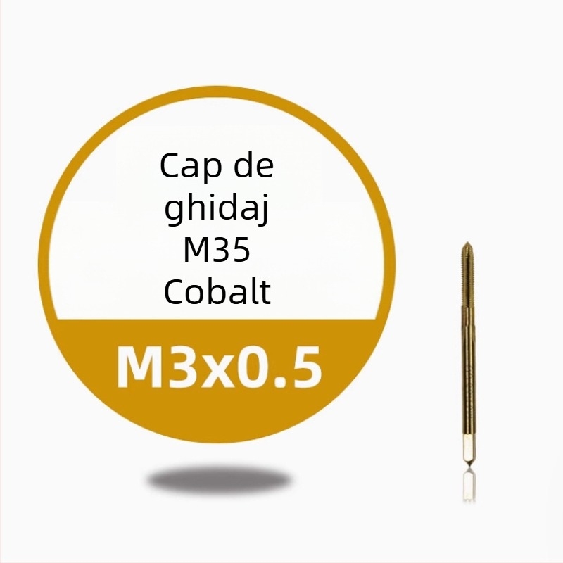 Tap de filetare din oțel inoxidabil pentru mașini — acoperire cu titan, conținut de cobalt