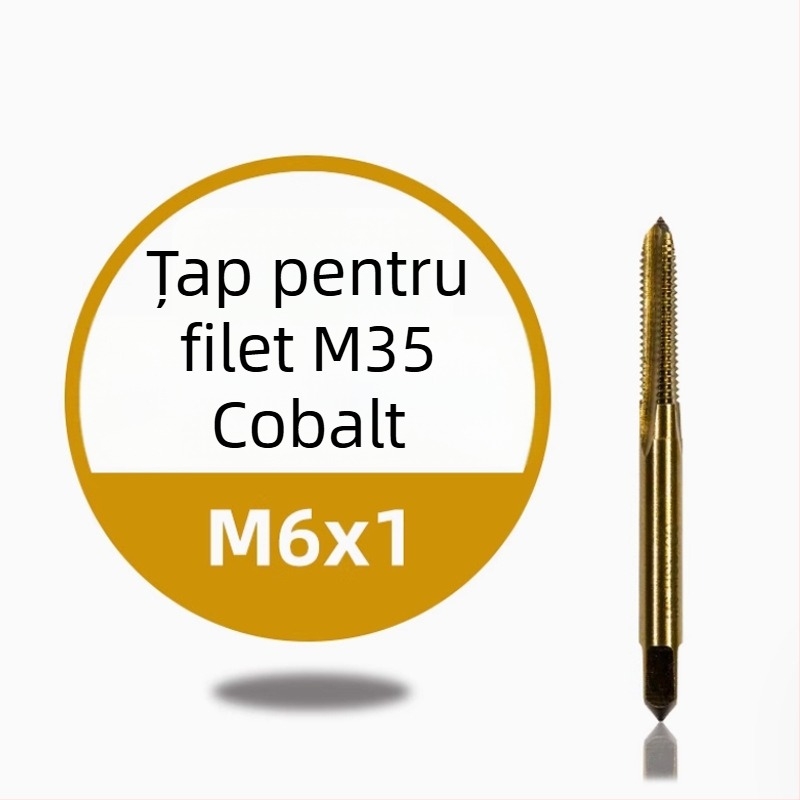 Tap de filetare din oțel inoxidabil pentru mașini — acoperire cu titan, conținut de cobalt