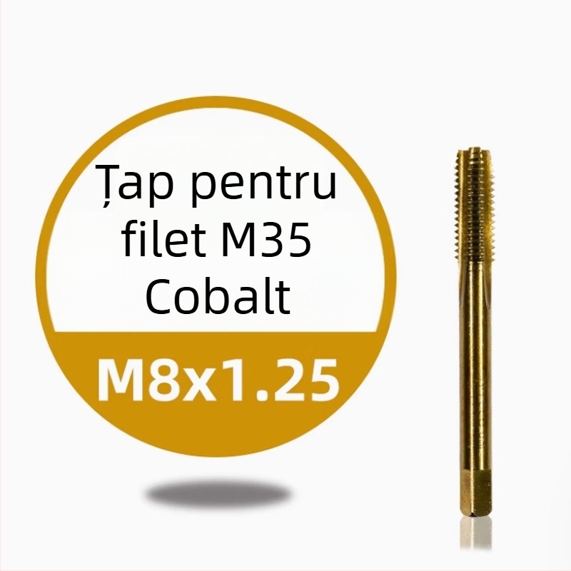 Tap de filetare din oțel inoxidabil pentru mașini — acoperire cu titan, conținut de cobalt
