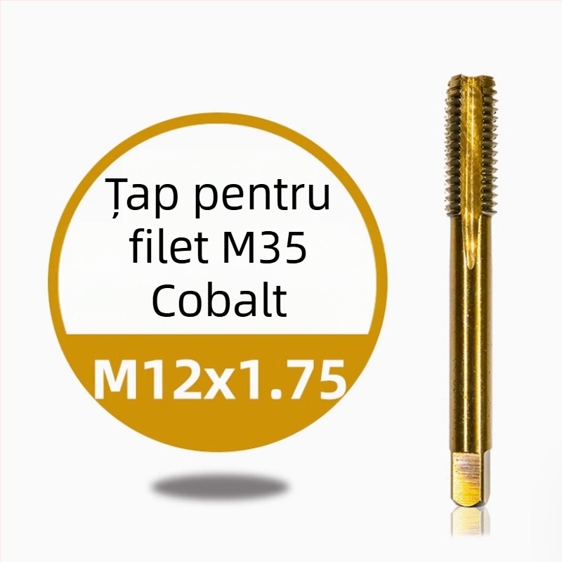 Tap de filetare din oțel inoxidabil pentru mașini — acoperire cu titan, conținut de cobalt