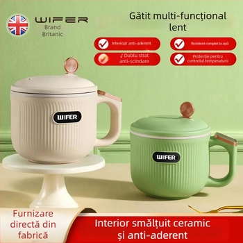 Oală electrică multifuncțională cu orezieră mini, model Tq-03a, încălzire IH, vas interior din oțel inoxidabil, control cu microprocesor, capacitate până la 2 L, design cu funcție de ridicare