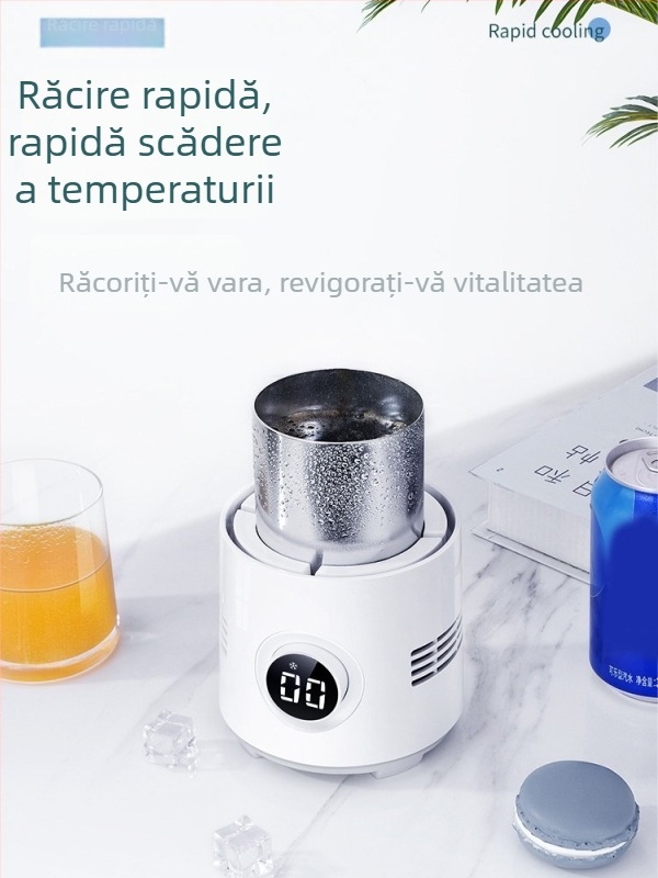 Cană de răcire portabilă pentru băuturi, model Ice Boy, alimentare DC 220V